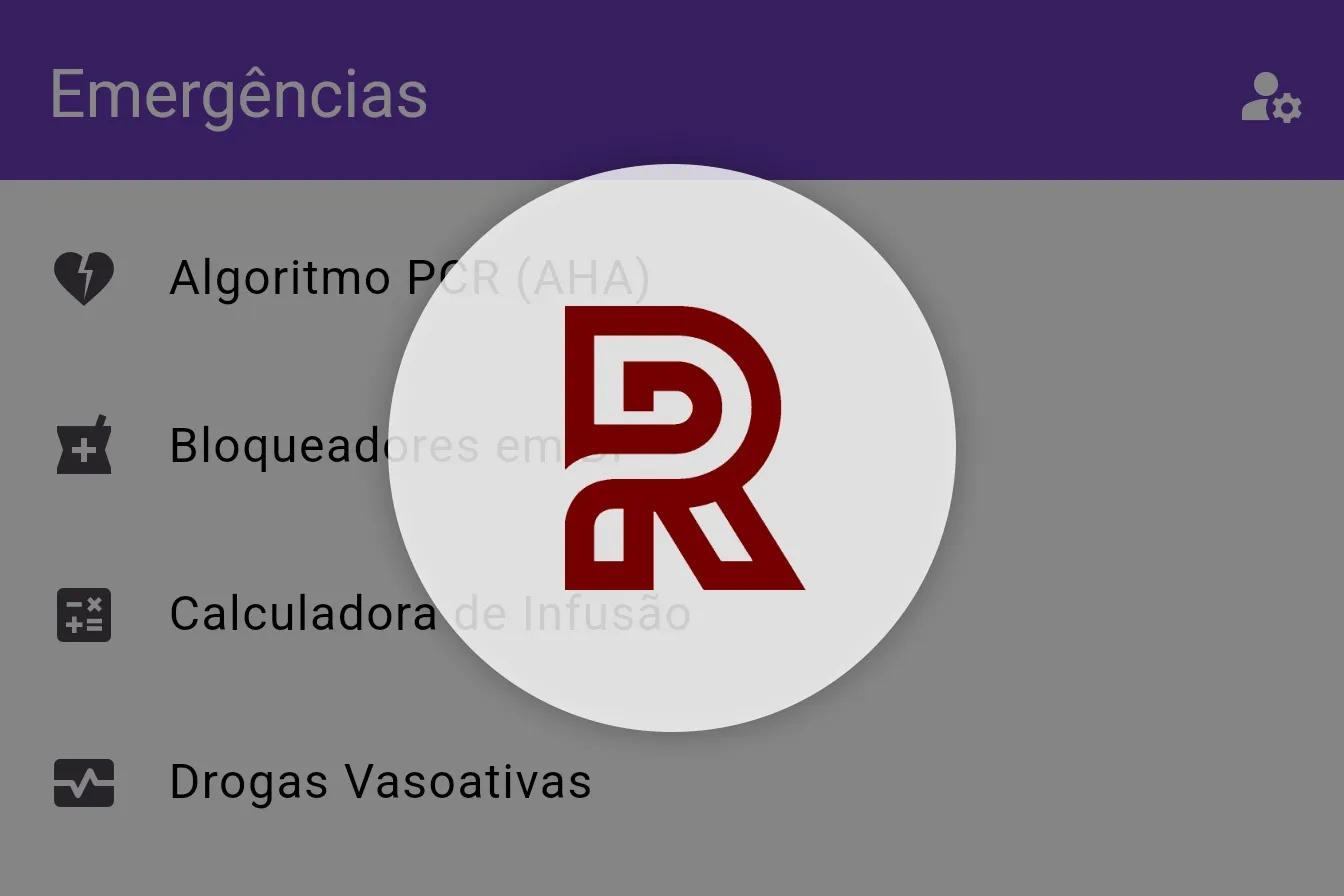 Interface do aplicativo Resumed Emergências
